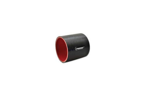 Vibrant 4 Ply Reinforced Silicone Straight Hose Coupling - 3" I.D. x 3" long (BLACK)