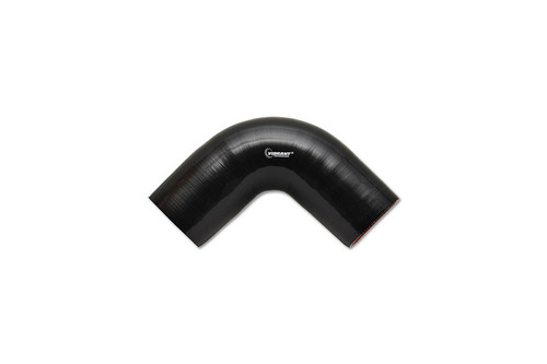Vibrant 4 Ply Reinforced Silicone Elbow Connector - 2.5" I.D. - 90 deg. Elbow (BLACK)